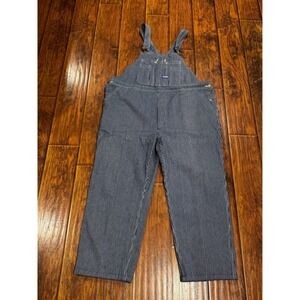 Big Smith Overalls Blue Hickory Stripe Denim Bib Carpenter Workwear 48x30